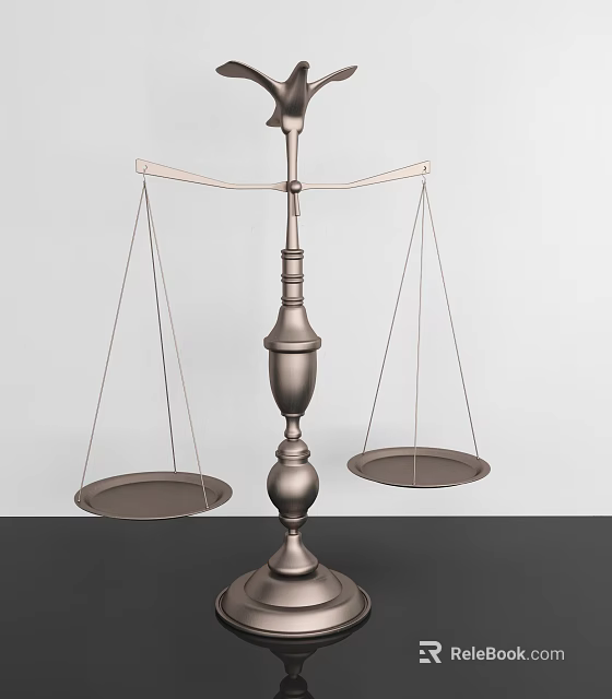 Professional Commercial Balance Scale With Metallic Construction And Precision Measuring Design 3d model 