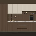 Middle Style Wine Cabinet Sideboard 3d model