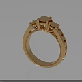 Elegant Gold Fashion Ring With Sparkling Gemstones And Intricate Design Details
