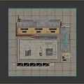 Multi Storey Terminal Building With Gray Exterior Green Glass Windows And Rooftop Structure