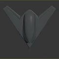 Gray Unmanned Aerial Vehicle 3D Model With Aerodynamic Wing And Fuselage Design