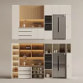 Simple Wine Cabinet 3d model