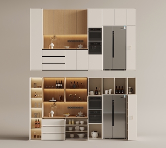 Simple Wine Cabinet 3d model