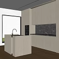 Modern Sideboard Custom Cabinet Water Bar Table Restaurant Island Table Wash Desk 3d model