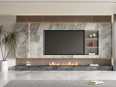 Modern TV Background Wall Living Room TV Background Wall TV Wall TV Cabinet 3d model