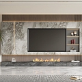 Modern TV Background Wall Living Room TV Background Wall TV Wall TV Cabinet 3d model