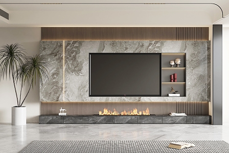 Modern TV Background Wall Living Room TV Background Wall TV Wall TV Cabinet 3d model