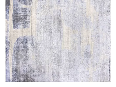 Modern Blue Gray Square Area Rug With Abstract Pattern And Soft Texture 3d model