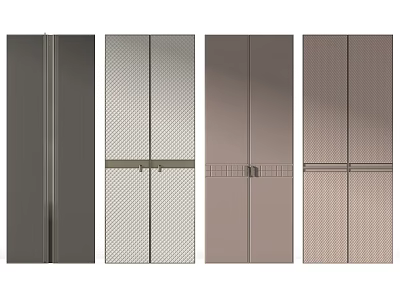 Modern Wardrobe Doors With Textured Patterns And Multiple Color Options 3d model