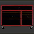 Tool Box Iron Box Multi-layer Tool Box Iron Box Iron Trunk Box Luggage Leather Box 3d model