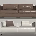 Modern double sofa 3d model