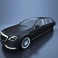 Black Luxury Stretch Sedan With Sleek Exterior And Elegant Alloy Wheels