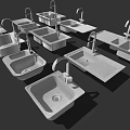Stylish Modern Kitchen Sinks With Various Designs And Functional Faucets For Home Kitchens