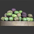 Colorful Mixed Olives Placed on Wooden Plate for Daily Household Use