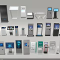 Various Self Service Kiosks With Modern Designs And Interactive Touchscreen Displays