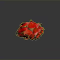 Fresh Red Dragon Fruit With Vibrant Scales And Ripe Flesh On Dark Background