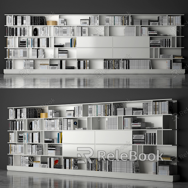 Modern bookcase bookcase bookshelf ornaments model