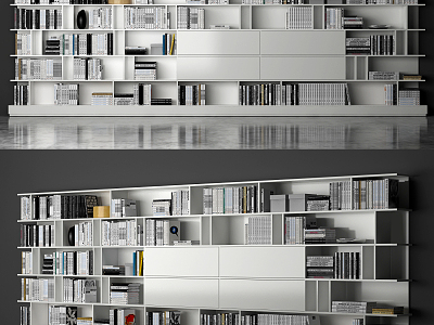 Modern bookcase bookshelf ornaments model