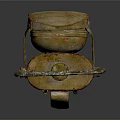Old Rusty Vintage Mechanical Device With Metal Handle And Aged Parts