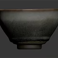 Handcrafted Ceramic Bowl With Gray White Glaze And Red Rim For Everyday Use