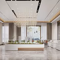 Modern Luxury Real Estate Sales Office With Property Sand Table And Comfortable Negotiation Lounge Area