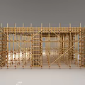 Detailed Construction Scaffolding Framework Structure Viewed From Multiple Angles For Building Support 3d model