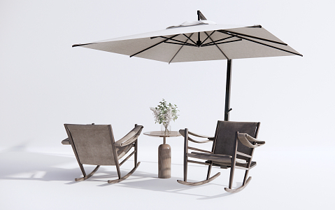 Modern Outdoor Table and Chair Outdoor Chair 3d model