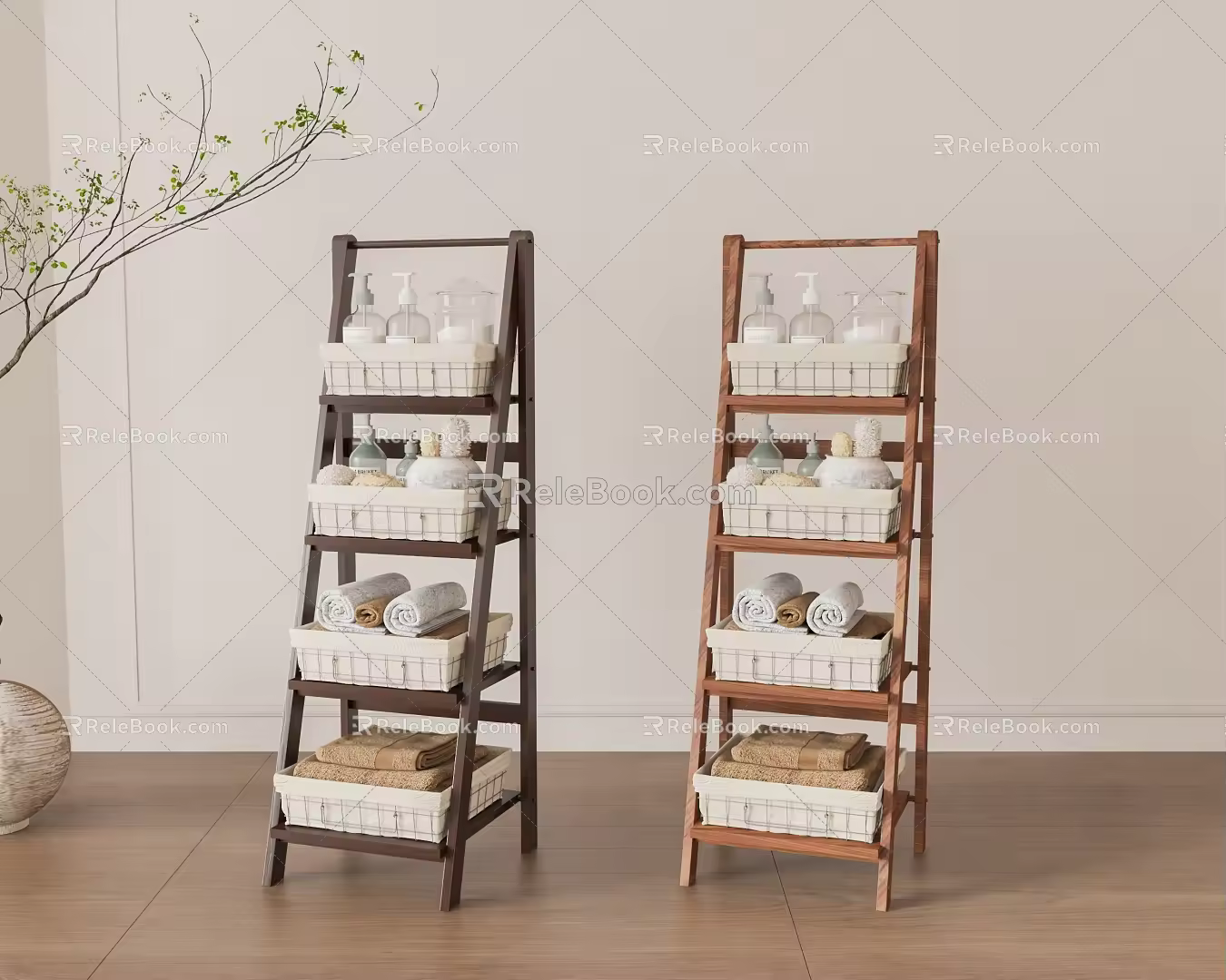 Bookshelf combination 3d model
