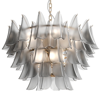 Modern Chandelier Round Glass Chandelier 3d model