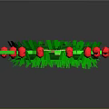 Festive Christmas Decorative Lights Headband with Green Tree Design Gold Star and Red Decorative Balls