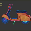 Elegant Yellow Scooter Featuring Black Seat Chrome Accents and Reflective Surface