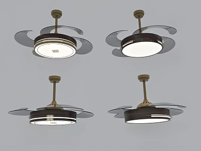 Guest restaurant Chinese ceiling fan lamp fan chandelier 3d model