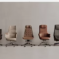 Modern Leather Office Chairs With Swivel Function Various Styles And Multiple Colors