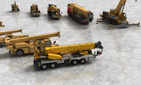 Construction equipment crane 3d model