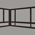 Modern Casement Window Design With Gray Frame And Glass Panes For Interior