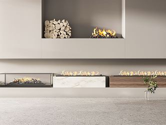 Modern Fireplace 3d model