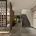 Tea House Interior Featuring Traditional Chinese Lattice Doors And Wooden Furniture