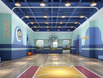 Modern Basketball Hall Children's Basketball Hall 3d model