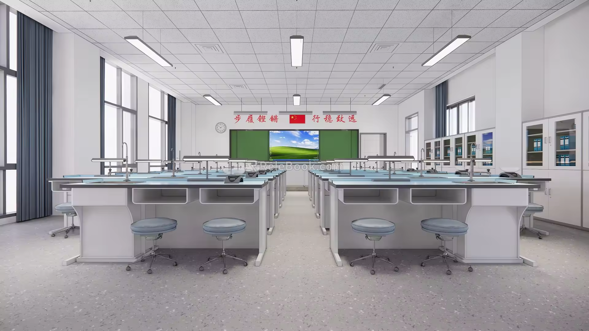 Laboratory dissection room single-layer laboratory 3d model