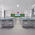 Laboratory dissection room single-layer laboratory 3d model