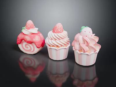 Modern Ice Cream Cold Drink Ice Cream Realistic 3d model Modern Ice Cream Cold Drink Ice Cream Realistic 3d model