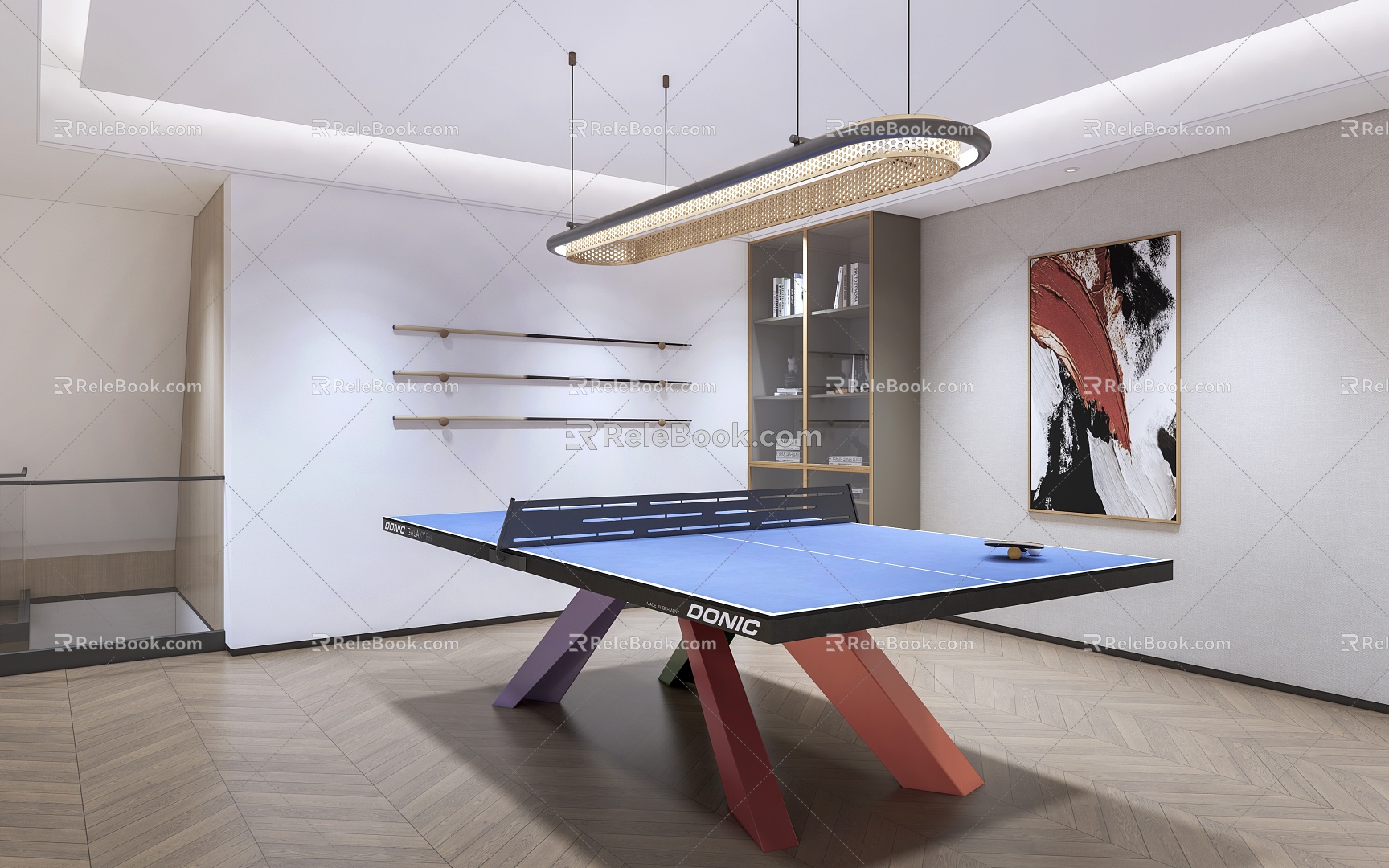 Table Tennis Room Table Tennis Table Recreation Room 3d model