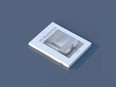 LUXE RESIDENCE Magazine Cover Featuring Black And White Interior Design Photo With Furniture Like Chair And Table 3d model