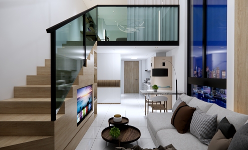 Modern Loft Apartment 3d model