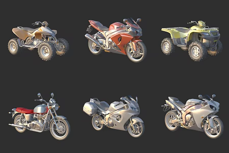 Motorcycle small electric donkey locomotive 3d model