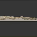 Natural Landscape 3D Model Showcasing Mountain Ranges River And Rolling Terrain 3d model