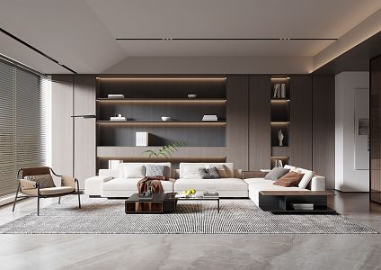 modern living room 3d model