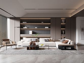 modern living room 3d model