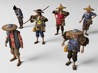 Fishermen Old Fishermen Farmers Ancient Characters Fishermen Farmers Ancient Farmers Ancient Fishermen Coastal Fishermen Working People 3d model