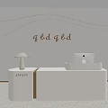 Beauty salon front desk simple front desk company front desk reception desk 3d model